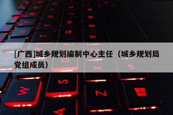 [廣西]城鄉規劃編制中心主任（城鄉規劃局黨組成員）