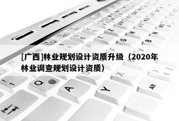 [廣西]林業規劃設計資質升級（2020年林業調查規劃設計資質）