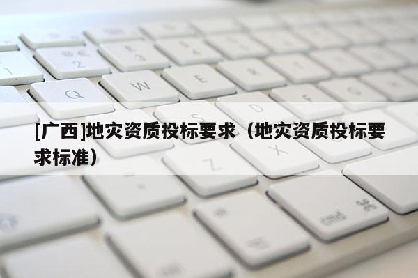 [廣西]地災資質投標要求（地災資質投標要求標準）