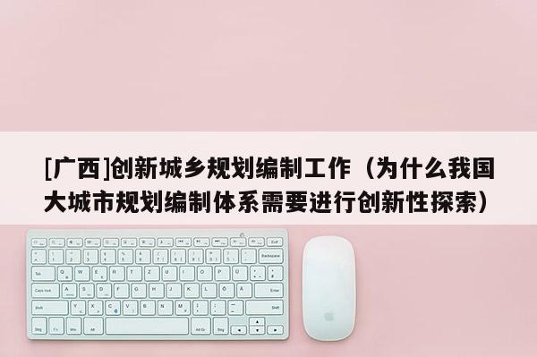 [廣西]創新城鄉規劃編制工作（為什么我國大城市規劃編制體系需要進行創新性探索）