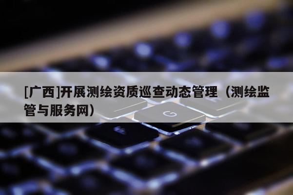 [廣西]開展測繪資質(zhì)巡查動態(tài)管理（測繪監(jiān)管與服務(wù)網(wǎng)）
