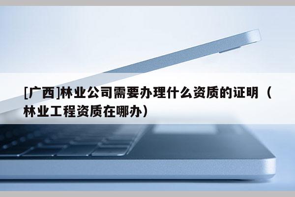 [廣西]林業公司需要辦理什么資質的證明（林業工程資質在哪辦）