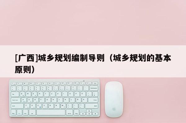 [廣西]城鄉規劃編制導則（城鄉規劃的基本原則）
