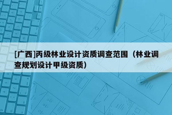 [廣西]丙級林業設計資質調查范圍（林業調查規劃設計甲級資質）
