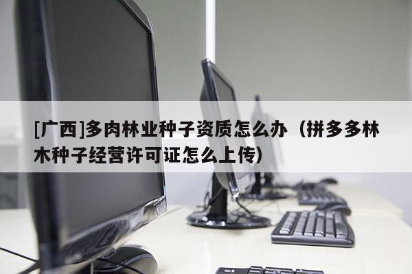 [廣西]多肉林業種子資質怎么辦（拼多多林木種子經營許可證怎么上傳）
