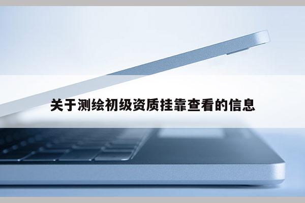 關于測繪初級資質掛靠查看的信息
