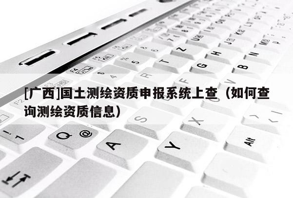 [廣西]國土測繪資質申報系統上查（如何查詢測繪資質信息）