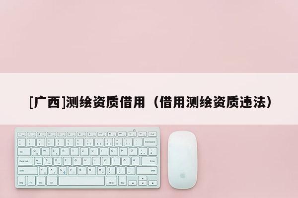[廣西]測(cè)繪資質(zhì)借用（借用測(cè)繪資質(zhì)違法）