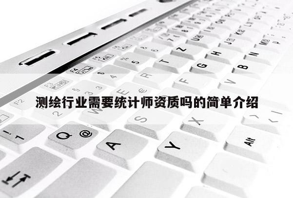 測繪行業需要統計師資質嗎的簡單介紹