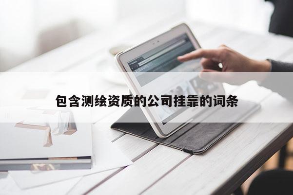 包含測繪資質的公司掛靠的詞條