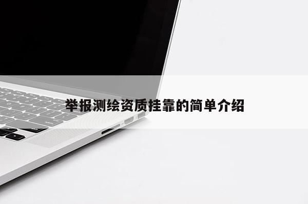 舉報測繪資質(zhì)掛靠的簡單介紹