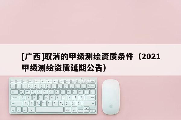 [廣西]取消的甲級測繪資質條件（2021甲級測繪資質延期公告）