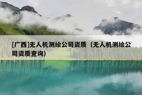 [廣西]無人機(jī)測(cè)繪公司資質(zhì)（無人機(jī)測(cè)繪公司資質(zhì)查詢）