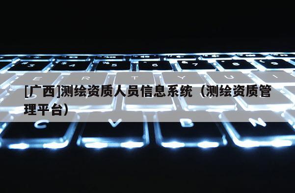 [廣西]測繪資質人員信息系統（測繪資質管理平臺）