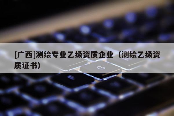 [廣西]測繪專業乙級資質企業（測繪乙級資質證書）