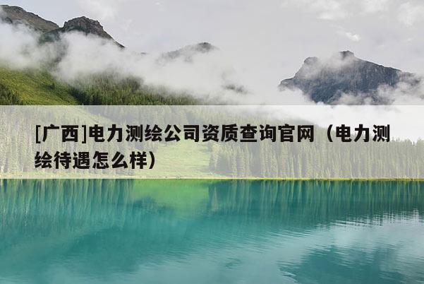 [廣西]電力測繪公司資質(zhì)查詢官網(wǎng)（電力測繪待遇怎么樣）