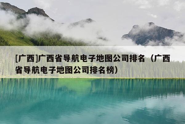 [廣西]廣西省導航電子地圖公司排名（廣西省導航電子地圖公司排名榜）